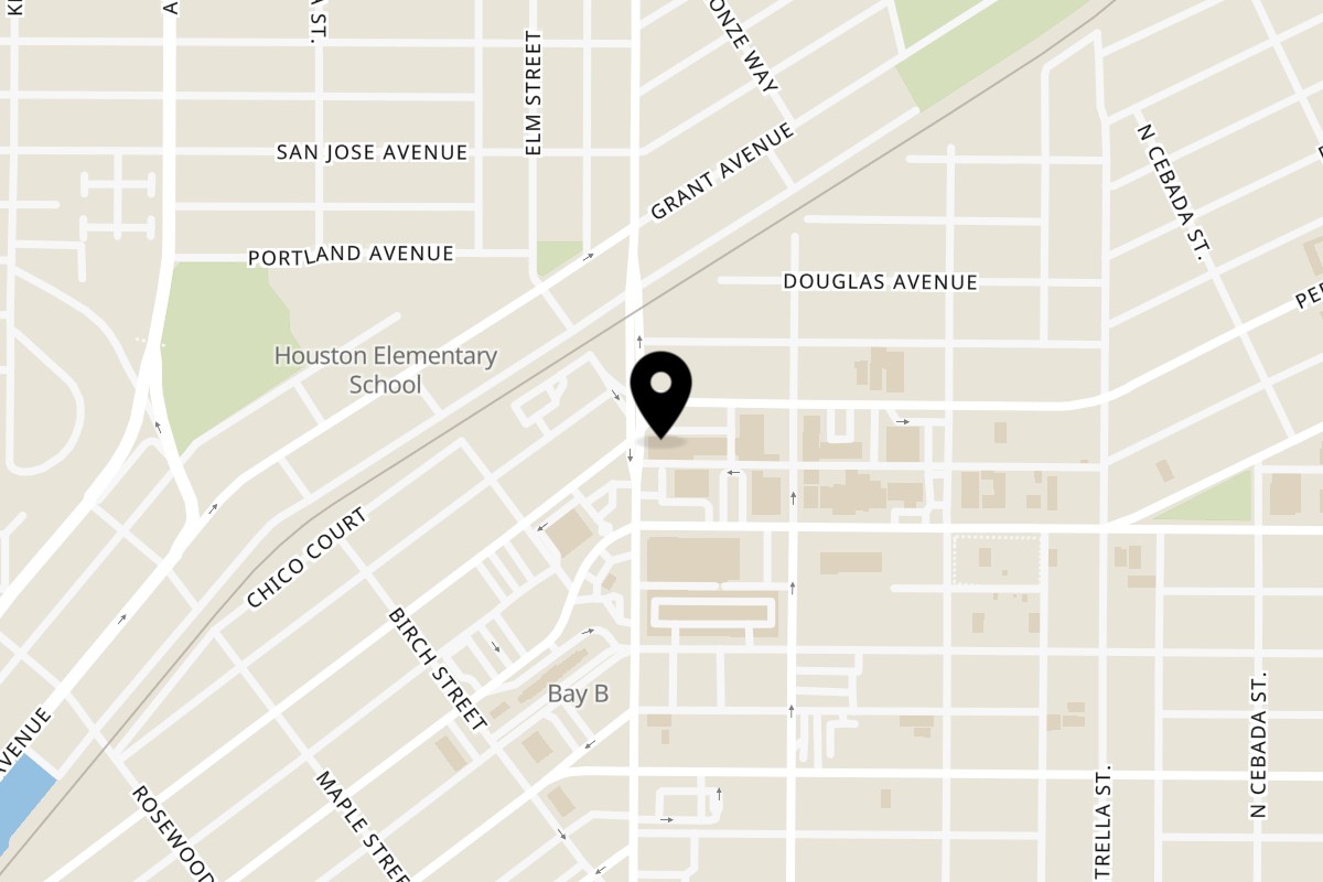 Map showing the location of Morra Mía Pershing on 2900 Pershing Dr in El Paso